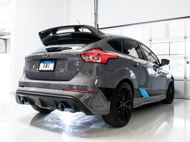 AWE Tuning Ford Focus RS Touring Edition Cat-Back Exhaust- Non-Resonated - Chrome Silver Tips - 3015-32088