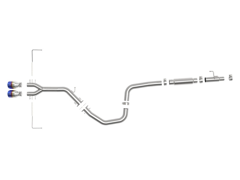 aFe Takeda Exhaust Cat-Back 19-20 Hyundai Veloster 304SS Blue Flame Dual Tips Exhaust - 49-37011-L