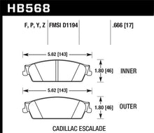 Load image into Gallery viewer, Hawk 07-14 Cadillac Escalade / EXT / ESV HPS 5.0 Rear Brake Pads - HB568B.666