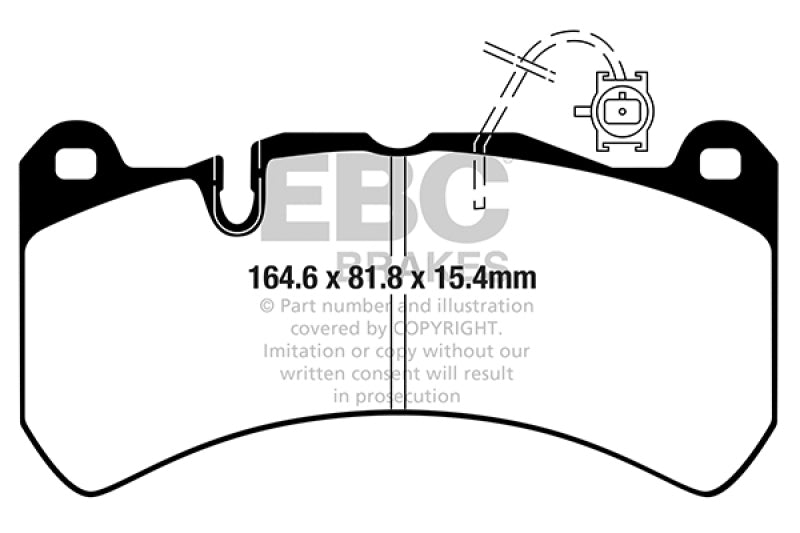 EBC 2016+ Alfa Romeo Giulia 2.9L Twin Turbo Yellowstuff Front Brake Pads - DP42354R