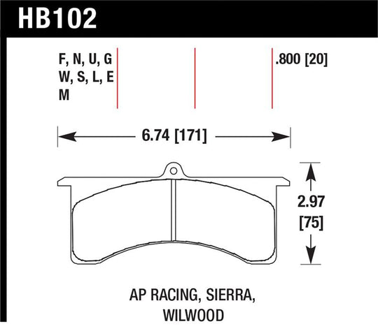 Hawk Black Motorsports Brake Pads - HB102M.800