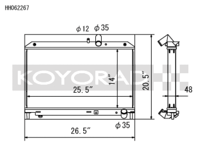 Koyo 09-11 Mazda RX-8 1.3L (MT) Radiator - HH062267