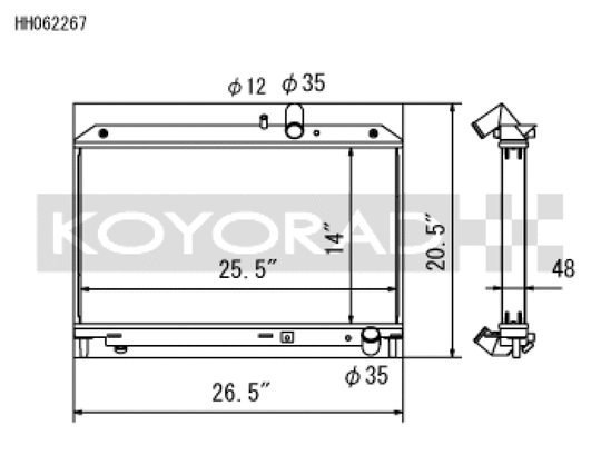 Koyo 09-11 Mazda RX-8 1.3L (MT) Radiator - HH062267