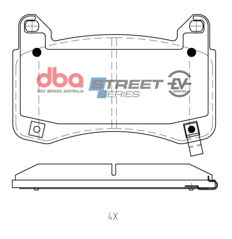 DBA 17-23 Tesla 3 (w/355mm Front Rotor) Front SSEV Street Series Brake Pads - DB15160SSEV