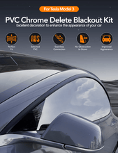 Load image into Gallery viewer, Chrome Delete Kit for Model 3 (2017-2023) | Matte Black Window Trim | PVC