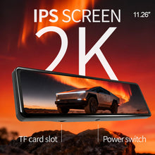 Load image into Gallery viewer, Cybertruck 11.26" Streaming Rearview Mirror | 2K Dual Dashcam &amp; 105° Expanded Vision