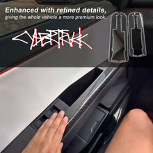 Load image into Gallery viewer, Cybertruck Lower Door Panel Armrest Overlays | Real Molded Carbon Fiber (4-Piece Set)