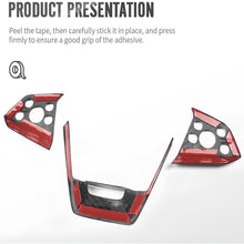 Load image into Gallery viewer, Cybertruck Steering Wheel Voice Control Trim | Glossy/Matte Real Carbon Fiber