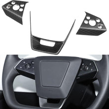 Load image into Gallery viewer, Cybertruck Steering Wheel Voice Control Trim | Glossy/Matte Real Carbon Fiber