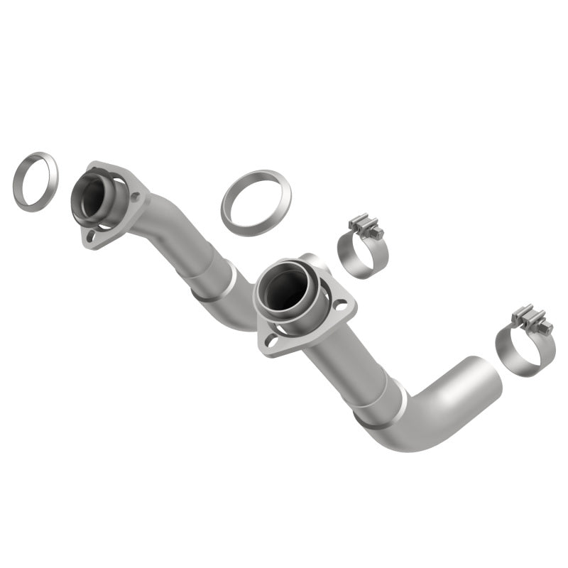 MagnaFlow 66-72 Chevy C10 Pickup V8 2-Piece Front Exhaust Pipe Kit (2in Tubing/Clamps/Inlet Flanges) - 15380
