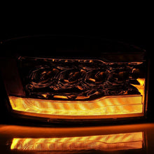 Load image into Gallery viewer, AlphaRex 06-08 Dodge Ram 1500HD NOVA LED Proj Headlights Plank Style Blk w/Seq Signal/DRL/Amber LED