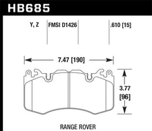 Load image into Gallery viewer, Hawk 10-11 Range Rover/Range Rover Sport Supercharged LTS Front Brake Pads - HB685Y.610