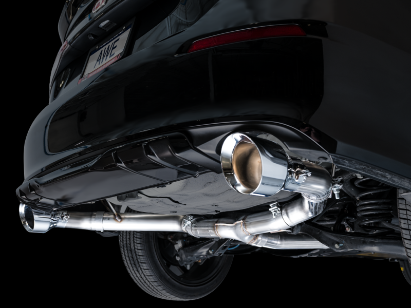 AWE Tuning 22+ Honda Civic Si/Acura Integra Track Edition Cat-Back Exhaust - Dual Chrome Silver Tips - 3020-32331