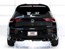 Load image into Gallery viewer, AWE Tuning MK8 Volkswagen Golf R 3in Track Edition Quad Exhaust - Chrome Silver Tips - 3020-42658