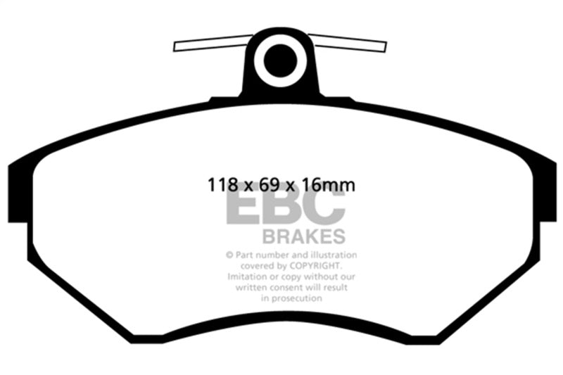 EBC 97-02 Volkswagen Cabriolet 2.0 Greenstuff Front Brake Pads - DP21112