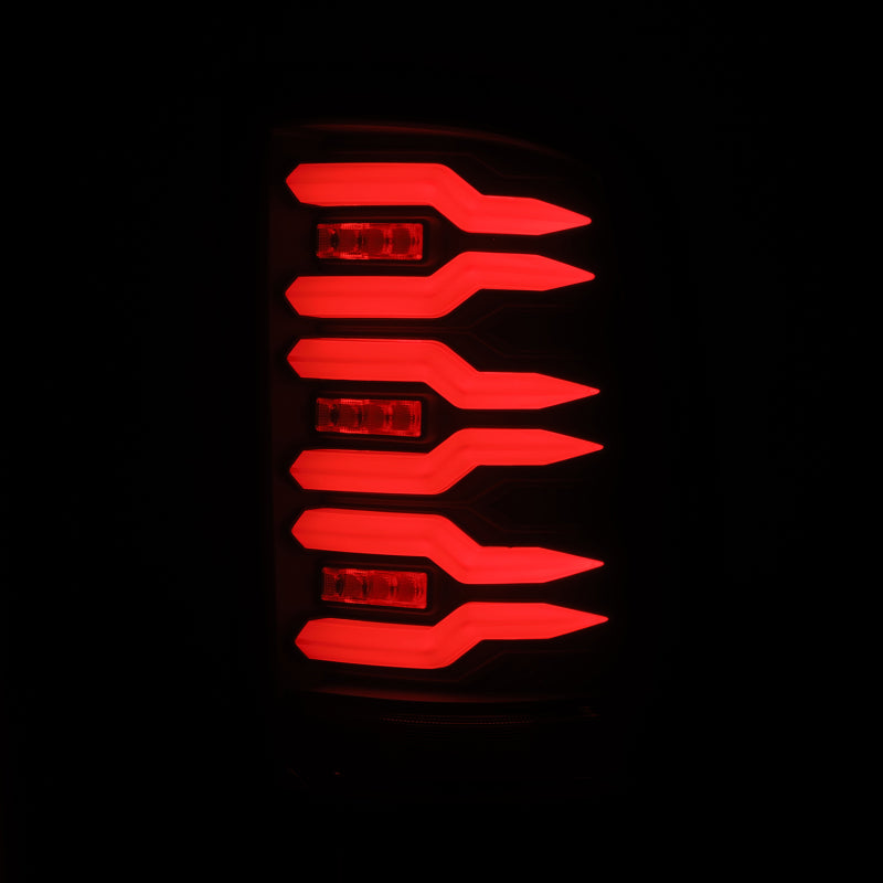 AlphaRex 07-13 GMC Sierra 1500/07-14 2500/3500HD (No Classic/Dually) Luxx-Series LED Tail Lights Blk - 630060