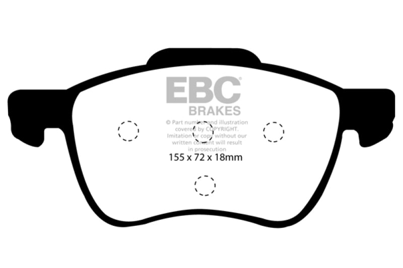 EBC 01-05 Volvo S60 2.3 Turbo T5 Redstuff Front Brake Pads - DP31229C