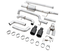 Load image into Gallery viewer, AWE Tuning 0FG 21+ Ford F150 Dual Split Rear Cat-Back Exhaust- 5in Diamond Black Tips - 3015-33119