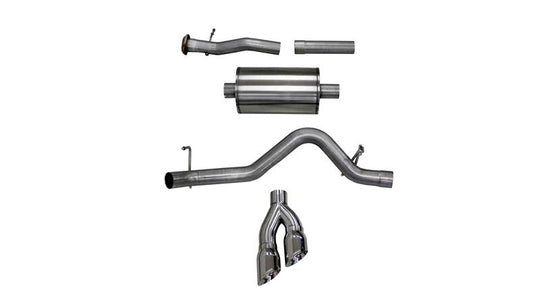 Corsa 2017-2022 Chevy Colorado 3.6L Extended Cab/ Long Bed Sport Cat-Back System Single Rear Exit - 14745