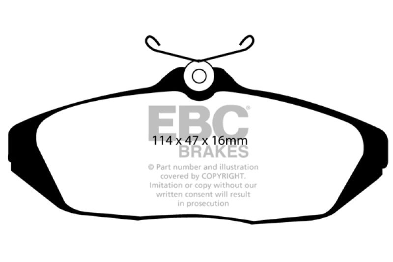 EBC 93-98 Ford Thunderbird 3.8 Greenstuff Rear Brake Pads - DP21164