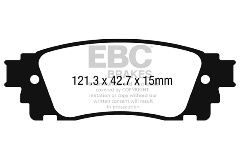 EBC 2017+ Toyota C-HR 2.0L Yellowstuff Rear Brake Pads - DP42262R