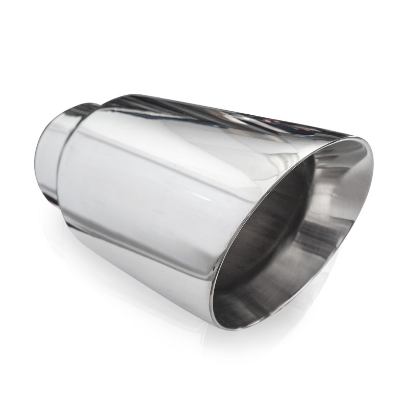 Stainless Works Conical Double Wall Slash Cut Exhaust Tip - 4in Body 3in Inlet - 799300