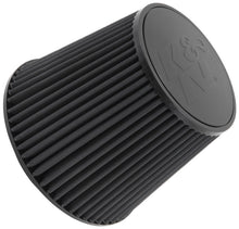 Load image into Gallery viewer, K&amp;N Universal Rubber Filter-Round Tapered 6in Flange ID x 9in Base OD x 6.625in Top OD x 7.5in H - RU-5177HBK
