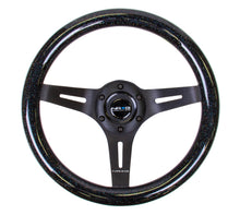 Load image into Gallery viewer, NRG Classic Wood Grain Steering Wheel (310mm) Black Sparkle w/Blk 3-Spoke Center - ST-310BSB-BK