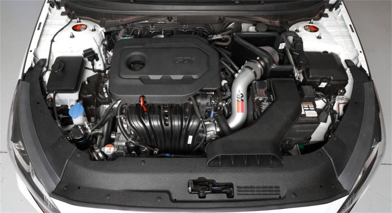 K&N 15-18 Hyundai Sonata L4-2.4L F/I Silver Typhoon Short Ram Intake - 69-5321TS