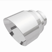 Load image into Gallery viewer, MagnaFlow Tip Stainless Double Wall Round Single Outlet Polished 4.5in DIA 2.5in Inlet 5.75in Length - 35224
