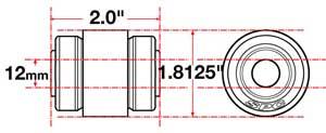 SPC Performance Flex Joint xAxis Jeep JK Front UCA 12mm X 2 X 1.8125 - 15615