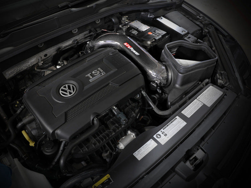 aFe 15-19 VW Golf R (MKVII) L4-2.0L (t) Track Series Carbon Fiber Intake System w/ Pro DRY S Filter - 57-10016D