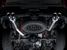 Load image into Gallery viewer, AWE Tuning 4th Gen GM 1500 6.2L 0FG Cat-Back Split Rear Exit (w/ Bumper Cutouts) - Quad Chrome Tips - 3015-42203