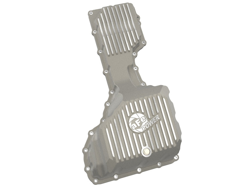aFe GM Diesel Trucks 17-19 V8-6.6L L5P POWER Street Series Engine Oil Pan Raw w/ Machined Fins - 46-71360A