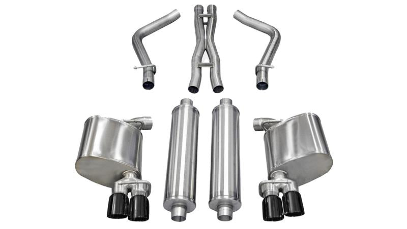 Corsa 2011-2014 Dodge Charger R/T 5.7L V8 Black Xtreme Cat-Back Exhaust - 14522BLK