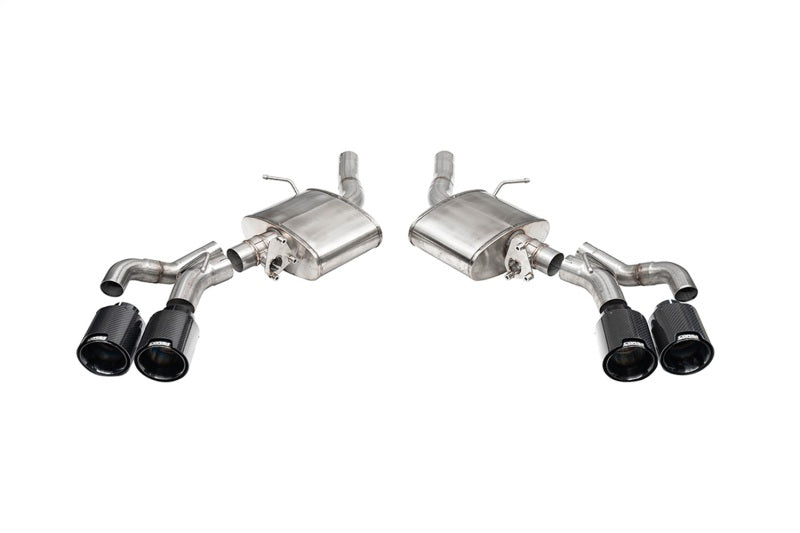 Corsa 22-25 Caddy CT5-V Blackwing 3in Axle-Back - Act. Exh. - Dual Rear Exit - Twin 4.5in Blk CF Tip - 21322CFBLK