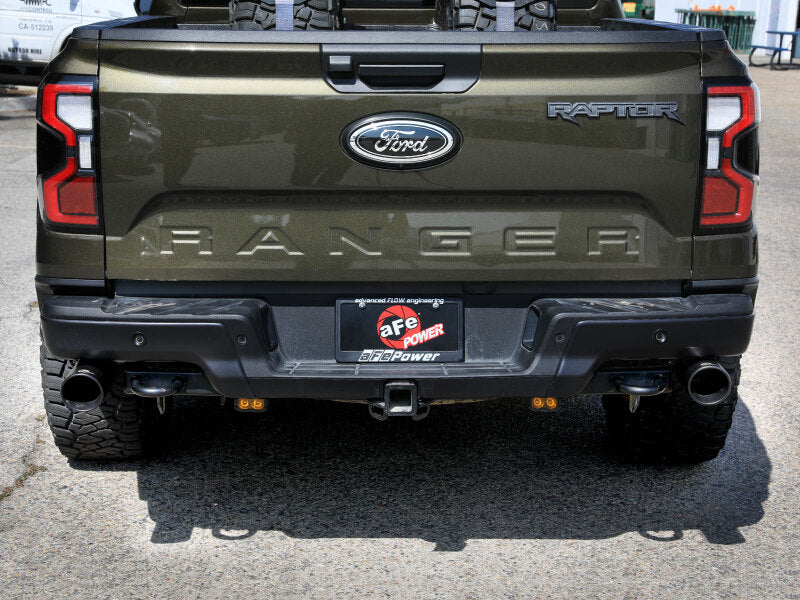 aFe Vulcan Series 3in 304SS Cat-Back Exhaust 24-25 Ford Ranger Raptor V6-3.0L (tt) w/ Black Tips - 49-33152-B