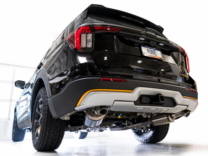 AWE Tuning 2021+ Ford Explorer Tremor 3.0TT 0FG Dual Rear Exit Exhaust w/ Bash Guard - 3015-28625
