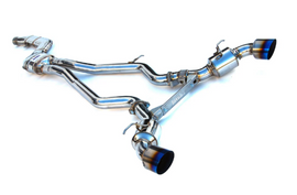Invidia 2019+ Toyota Supra Dual N1 w/ Valve Single Layer Titanium Tip Cat-back Exhaust - HS19TSP4VGD1GT