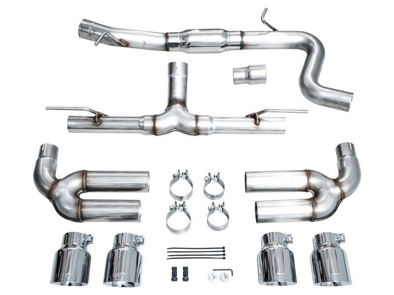 AWE Tuning 22-24 Audi 8Y S3 Track Edition Exhaust - Chrome Silver Tips - 3020-42897