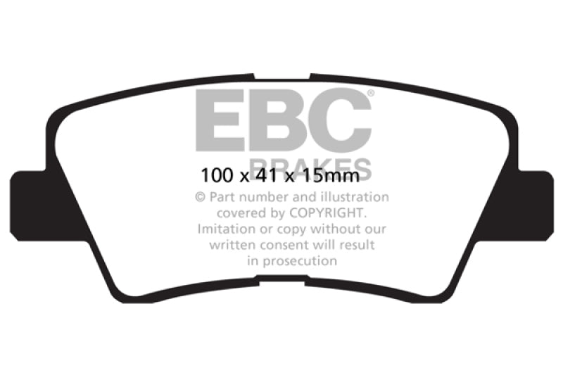 EBC 09-11 Hyundai Azera 3.3 Greenstuff Rear Brake Pads - DP22031
