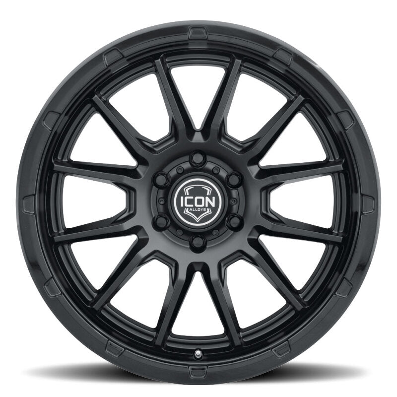 ICON Alloys Cajon 20x9 / 6x5.5 / 0mm / 5in BS Double Black Wheel - 8320908350DB
