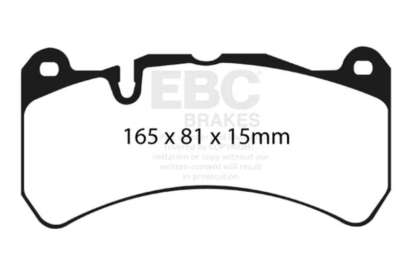 EBC 07-08 Ferrari 430 Scuderia 4.3 Yellowstuff Front Brake Pads - DP41591R