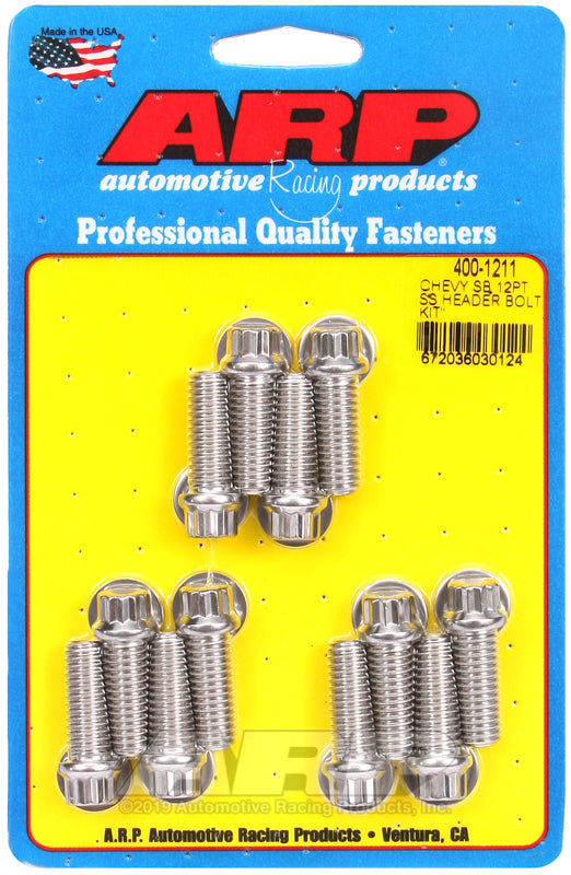ARP SB Chevy SS 12pt Header Bolt Kit - 400-1211