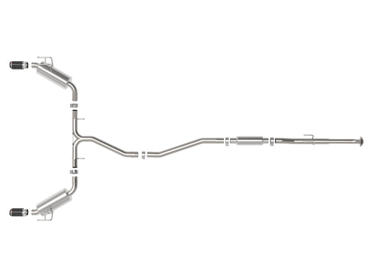 aFe Takeda 2.5in 304 SS Cat-Back Exhaust System w/CF Tips 2022+ Honda Civic L4-1.5L (t) - 49-36628-C
