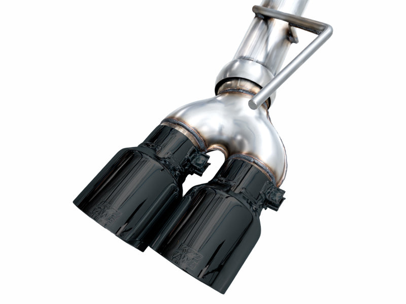 AWE Tuning 2021+ GMC Tahoe/Yukon 5.3L 0FG Split Rear Exit Catback Exhaust - Quad Diamond Blk Tips - 3015-43006