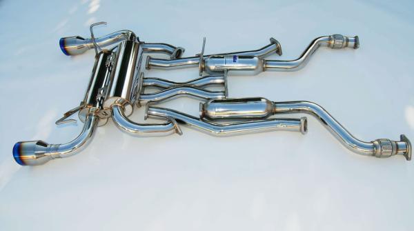 Invidia 03-08 Infiniti G35 Coupe Gemini Rolled Titanium Tip Cat-back Exhaust - HS03IG3GID