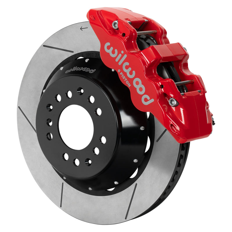 Wilwood kit front AERO6 wwe 2IN. drop alum pro spindle 14.00 rotor GT red - 140-17987-R