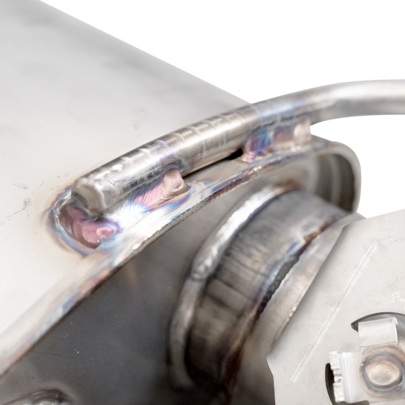 Stainless Works 2024 Mustang GT Catback Quad Tips Redline Sound X-Pipe Performance Connect Exhaust - M24QUADXPCR