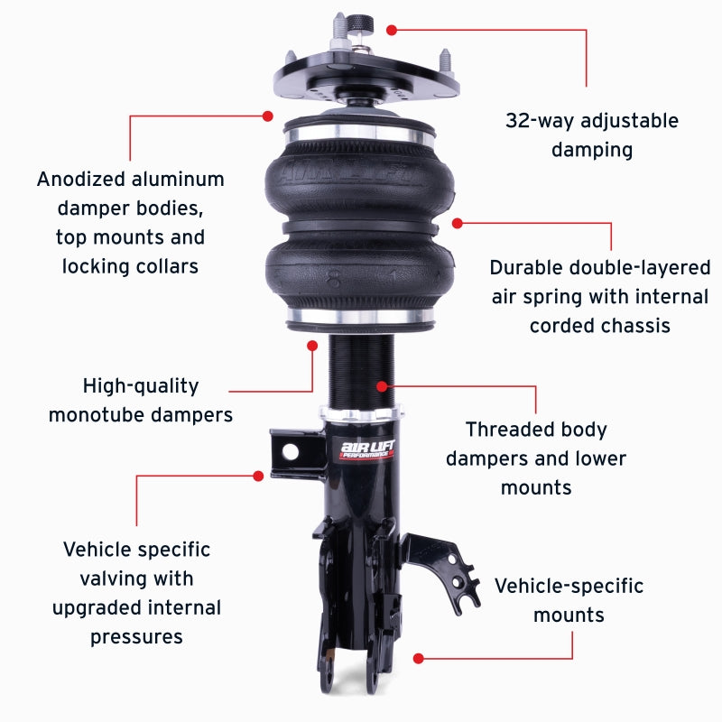 Air Lift Performance 19-25 Lexus ES300H/ES350 Front Air Suspension Kit - 76019